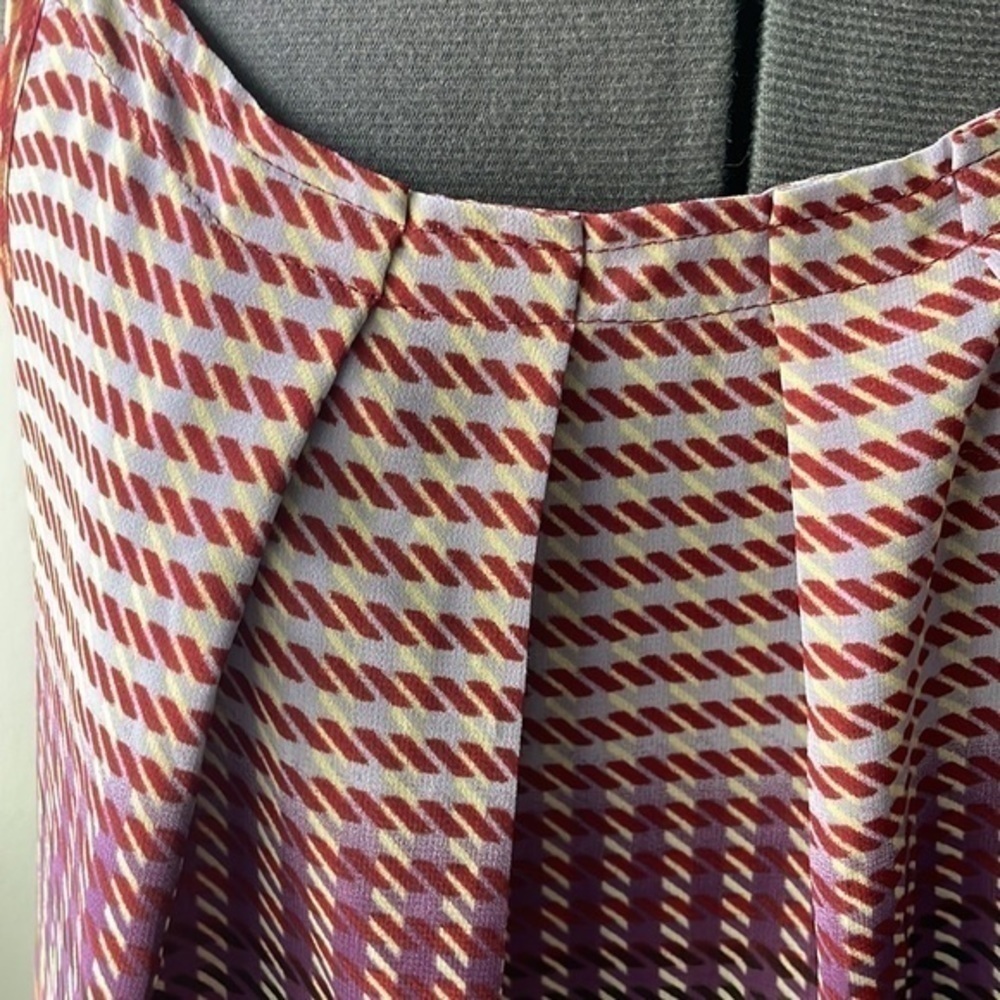 Cabi Top 100% Polyester Tiny Patterned Fall Color… - image 2